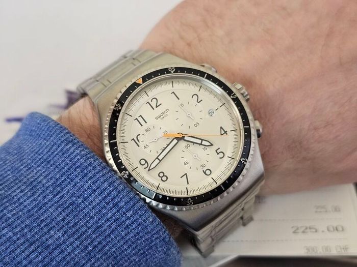 Swiss Made Swatch Irony Chronograph Minimalistic Discontinued Collectable Swiss Watch Swatch