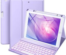 Brand New iPad Case with Keyboard Magnetic Backlighting - Lavender 10.2 inch.