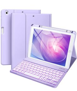 Brand New iPad Case with Keyboard Magnetic Backlighting - Lavender 10.2 inch.
