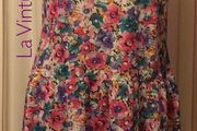 Vintage Floral Print Summer Dress