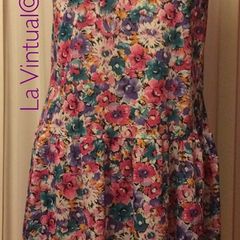 Vintage Floral Print Summer Dress