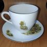 Cartwright & Edwards Ltd. Country life scene 3 teacups &  6 saucers with gilt rims Image 4