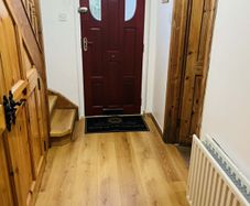 Solid wood front door and frame