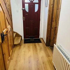 Solid wood front door and frame