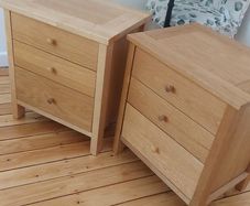 Set of 2 Bedside Lockers Tables