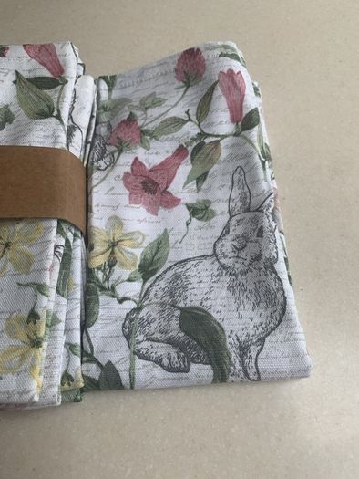 Easter cotton napkins x 6