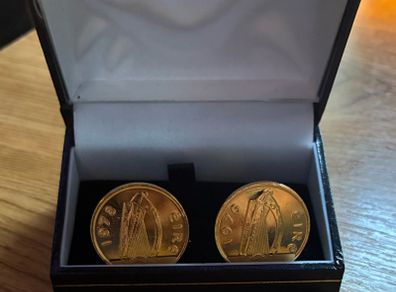 irish coin cuff links