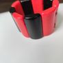 Vintage Cuff Bracelet Black Pink Stretch Image 2