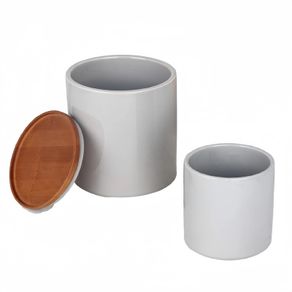Brand New HASAYAKI Storage Jars, Set of 2 650/1100ml Stackable Ceramic Canisters.