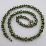 Vintage Venetian Style Green Eyes Tire Shape Glass Beads Necklace Image 6