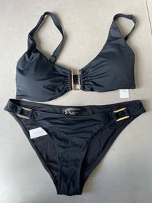 Bikini two piece swim suit black new by Accessories size 12