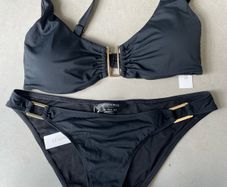 Bikini two piece swim suit black new by Accessories size 12