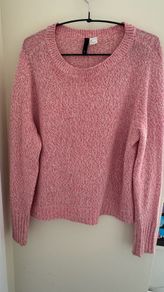 H&M Divided Knitted Jumper Pink Marl