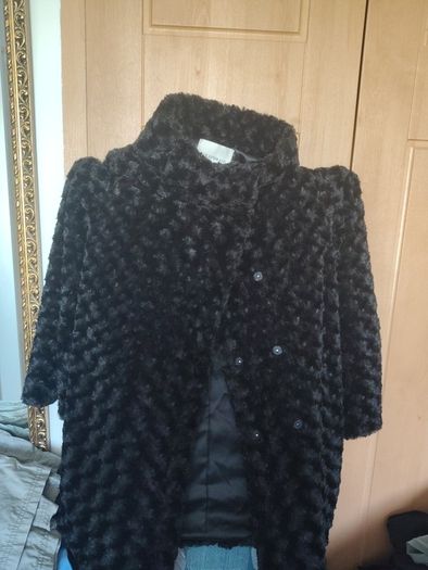 Paraphrase Black Faux Fur Jacket Size 10  Immaculate Condition Soft