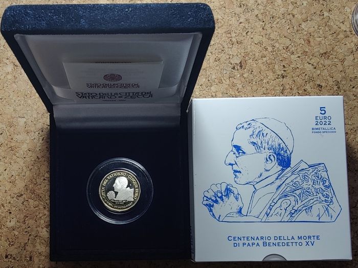 Vatican 5 Euro Base Metals Proof Coin 2022 - Centenary of the death of Pope Benedetto XV