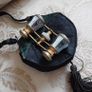 Antique Mother of Pearl Opera Glasses and Bag Image 8