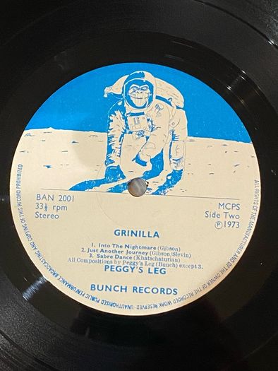 Peggy's Leg  Grinilla Original  12' Vinyl 1973 with lyric sheet