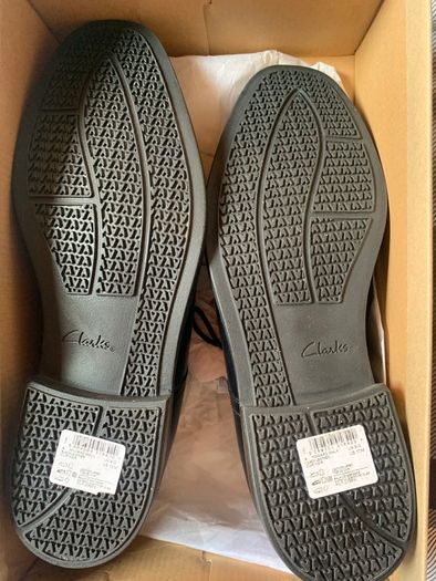 Clarks Howard Walk Black Leather Shoes
