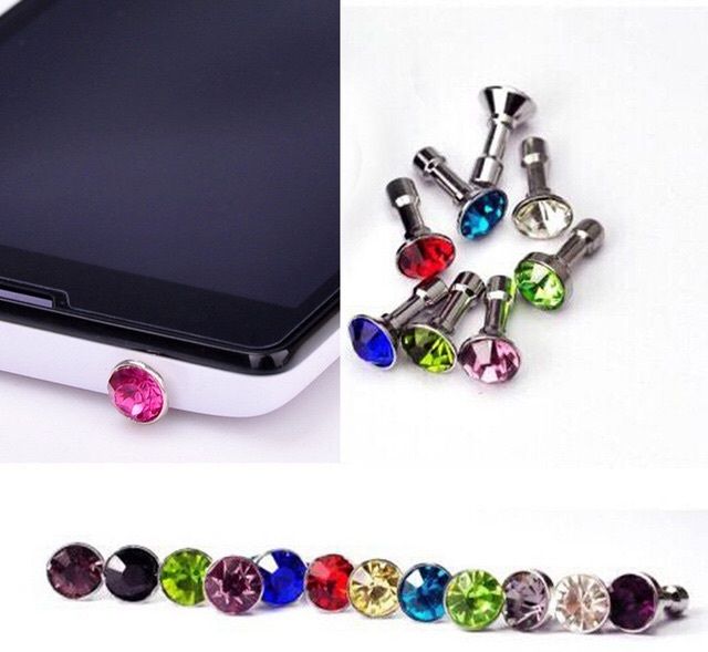Brand new 8 pack of diamond plug in dust covers for phone and tablets