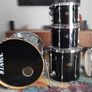 Tama 5-piece black Drum Kit with Zildjian cymbals and drum cases. Image 4