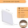 NEW SALE | LED Ceiling Lights 36W, 3300lm Super Bright Square LED Ceiling Light, Daylight White 4000K LED Panel Light for Bedroom Kitchen Hallway Office Dining Room Image 4