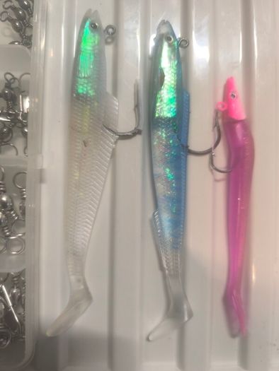 weighted paddle tail lures
