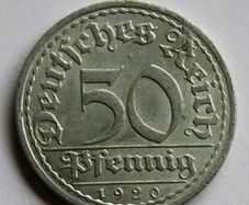1920 Germany 50 Pfennigs Weimar Republic