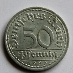1920 Germany 50 Pfennigs Weimar Republic