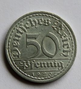 1920 Germany 50 Pfennigs Weimar Republic