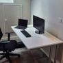 Modern White Office Desk: 140 x 80 x 70 cm.  Excellent Condition Image 2