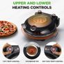 Electric Indoor Pizza Oven, 30cm Countertop Cooker, Black Temp Control, Viewing Window, Non-Stick Stone, Heats to 425C, Easy Clean Pizza Maker for Home Image 5