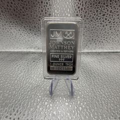 1oz Fine 999 Silver Bullion Johnson Matthey Bar.