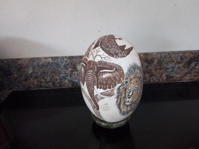 Hand Painted African Ostrich Egg