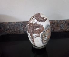 Hand Painted African Ostrich Egg