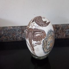 Hand Painted African Ostrich Egg