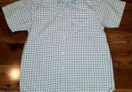 Kickers Boys White & Navy Strip Shirt Size Large
