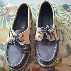 Sailing shoes Dubarry Of Ireland Antigua NVY - STONE Leather Boat Deck Shoes Size US 8
