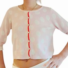 Cocoa Cashmere polka dot cardigan