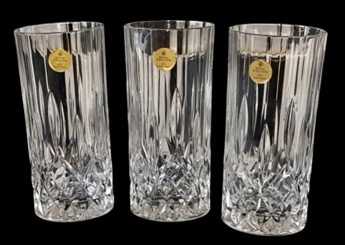 Royal Doulton 24% Lead Crystal Tumblers Trilogy