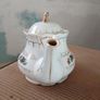 Vintage Floral Porcelain Teapot with Gold Gilding Image 3