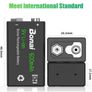 4 Pack BONAI Rechargeable 9V Batteries 600mAh High Capacity Image 7