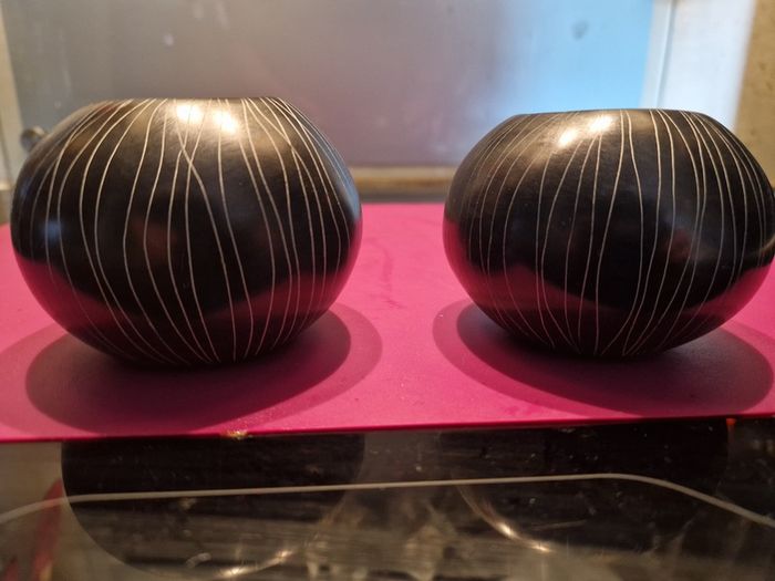 John Rocha Hand Crafted Soap Stone Tea Light Holders