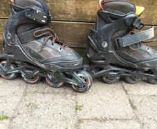 Black/Orange Rollerskates
