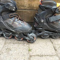 Black/Orange Rollerskates