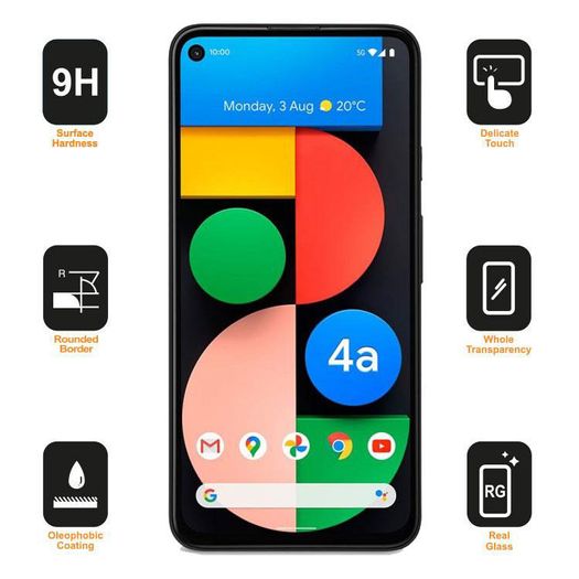For Google Pixel 4a 5G Tempered Glass 9D Curved Screen Protector Full Coverage - FHT010GPT