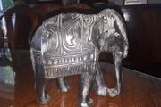 Carved Wooden Elephant (Large)