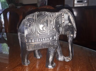 Carved Wooden Elephant (Large)