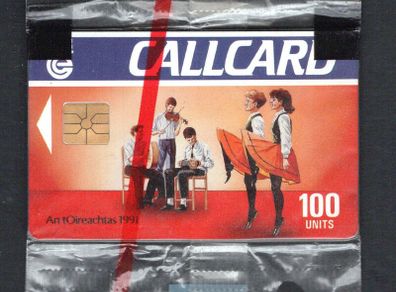 1991 Ireland 100 unit An tOireachtas Callcard was issued to promote the Oireachtas festival which celebrates the irish language and culture (Gemplus GEM1) Call Card Mint in Packaging