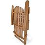 Chair wooden Adirondack Acacia Wood 160 kg Load Capacity Weatherproof Folding Armrests Garden Lounger Chair Balcony  Wooden Chair Ergonomic Brown Image 5