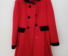 Girls Red Christmas Coat age 7-8